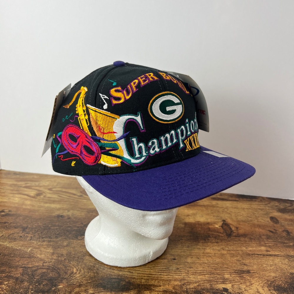 Vintage Green Bay Packers Super Bowl XXXI Champions Hat Logo Athletic Snapback